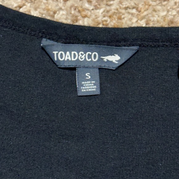 Toad&Co Piru Henley Midi Tank Dress Black Sleeveless Hemp Blend T1782202 Small - Picture 5 of 9